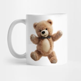 Cute Dancing Teddy Bear with Bow Tie Design Mug